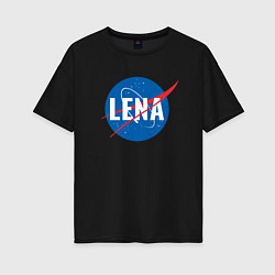 Футболка оверсайз женская Лена в стиле NASA, цвет: черный