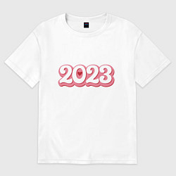 Футболка оверсайз женская Love 2023, цвет: белый