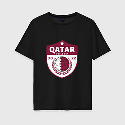 Футболка оверсайз женская Qatar - World Cup, цвет: черный