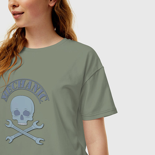 Женская футболка оверсайз Механика / Авокадо – фото 3