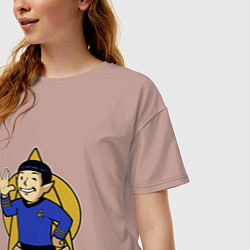 Футболка оверсайз женская Spoke - vault boy, цвет: пыльно-розовый — фото 2