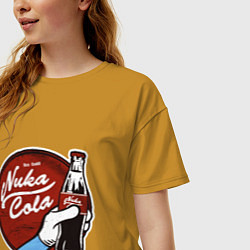 Футболка оверсайз женская Nuka cola sticker, цвет: горчичный — фото 2