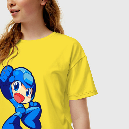 Женская футболка оверсайз Megaman / Желтый – фото 3