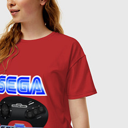 Футболка оверсайз женская Sega genesis joystick, цвет: красный — фото 2