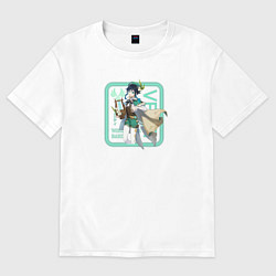 Футболка оверсайз женская Venti neon, цвет: белый