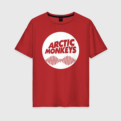 Женская футболка оверсайз Arctic Monkeys rock / Красный – фото 1