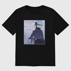 Футболка оверсайз женская Когума в шлеме - Супер Каб, цвет: черный