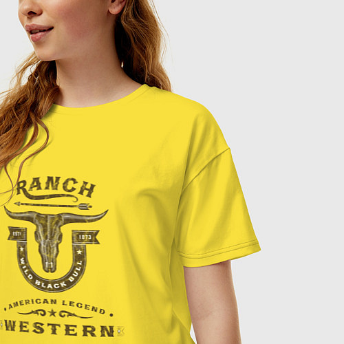 Женская футболка оверсайз Ранчо / Желтый – фото 3