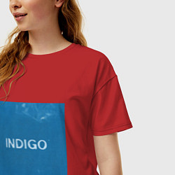 Футболка оверсайз женская Indigo, цвет: красный — фото 2