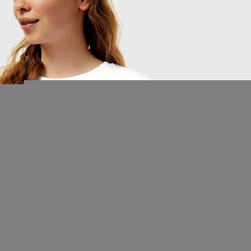 Женская футболка оверсайз Life is Тяжеловато / Белый – фото 3