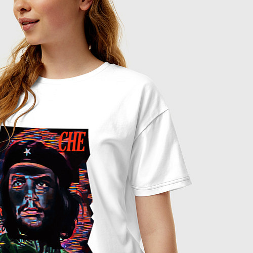 Женская футболка оверсайз Эрнесто Че Гевара - cool dude / Белый – фото 3