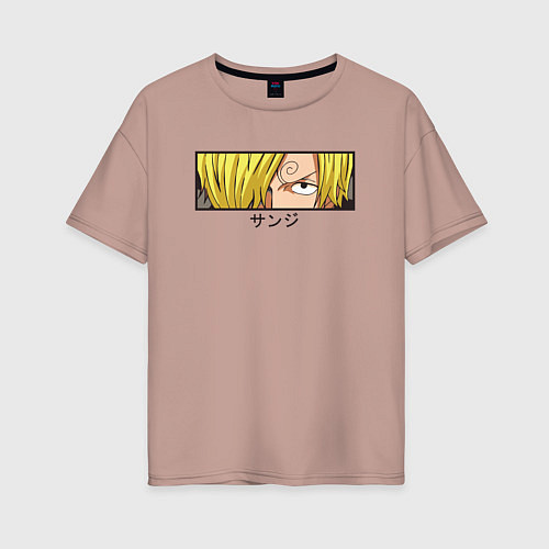 Женская футболка оверсайз Санджи / Пыльно-розовый – фото 1