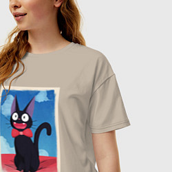 Футболка оверсайз женская Jiji, цвет: миндальный — фото 2