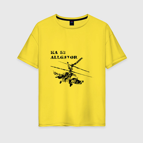 Женская футболка оверсайз Ка 52 Аллигатор / Желтый – фото 1