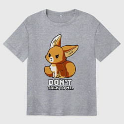 Футболка оверсайз женская Offended fox, цвет: меланж