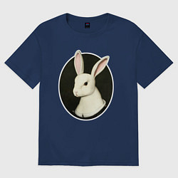 Футболка оверсайз женская Средневековый кролик, цвет: тёмно-синий