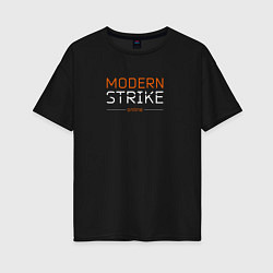 Женская футболка оверсайз Логотип Modern Strike Online