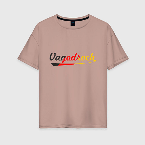 Женская футболка оверсайз Vagodroch CAPITAL / Пыльно-розовый – фото 1