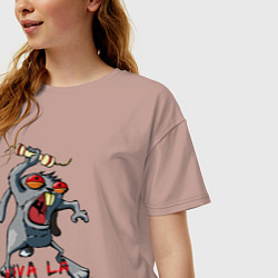 Футболка оверсайз женская La resistance, цвет: пыльно-розовый — фото 2