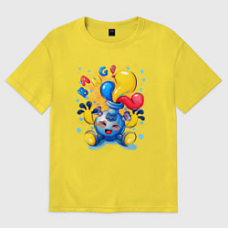 Футболка оверсайз женская Сосуд с красками, цвет: желтый