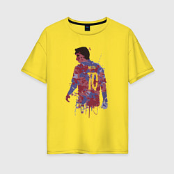 Футболка оверсайз женская Color Messi, цвет: желтый