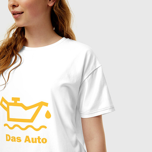 Женская футболка оверсайз Жёлтая маслёнка Volkswagen / Белый – фото 3