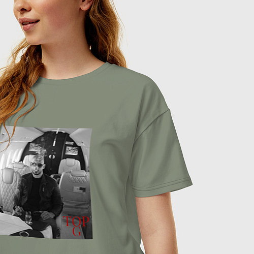 Женская футболка оверсайз Andrew Tate / Авокадо – фото 3