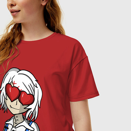Женская футболка оверсайз Джузо сердце / Красный – фото 3