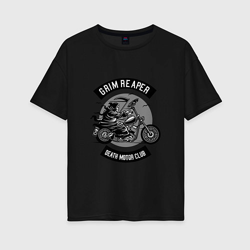 Женская футболка оверсайз Death Motorcycle Club Мотоциклетный клуб смерти / Черный – фото 1