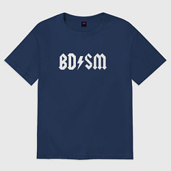 Футболка оверсайз женская BDSM мем, цвет: тёмно-синий