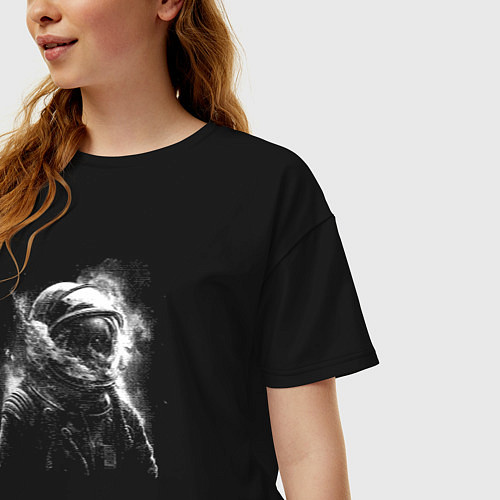 Женская футболка оверсайз Decompression / Черный – фото 3