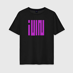 Футболка оверсайз женская Logo I-dle, цвет: черный