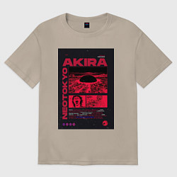 Футболка оверсайз женская Akira poster, цвет: миндальный