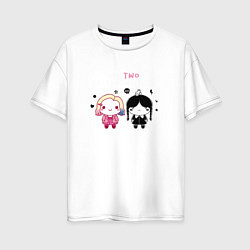 Футболка оверсайз женская Nevermore Уэнздей и Энид Синклер, цвет: белый