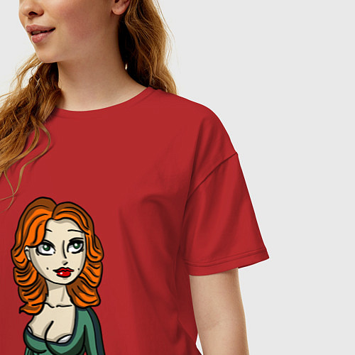 Женская футболка оверсайз Хюррем султан / Красный – фото 3
