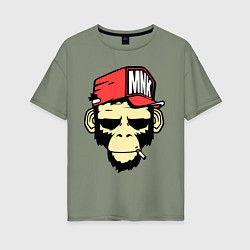 Футболка оверсайз женская Monkey Swag, цвет: авокадо