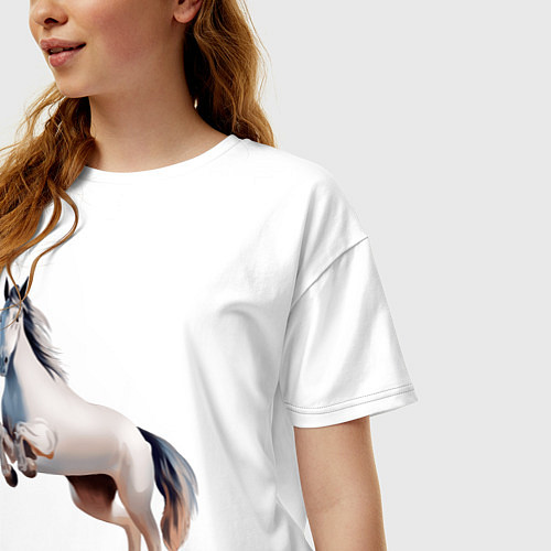 Женская футболка оверсайз Ирландская спортивная / Белый – фото 3