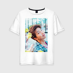 Футболка оверсайз женская Handsome Namjoon, цвет: белый