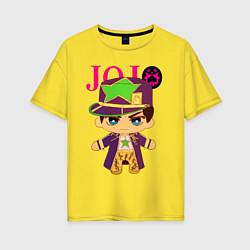 Футболка оверсайз женская Little Jotaro Cujo - JoJo Bizarre Adventure, цвет: желтый