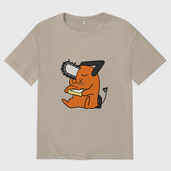 Футболка оверсайз женская Пачита ест тост, цвет: миндальный