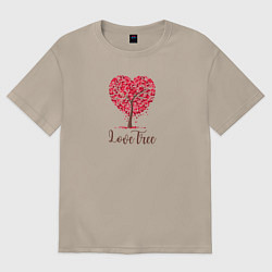 Футболка оверсайз женская Love tree hard, цвет: миндальный