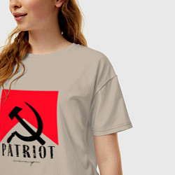Футболка оверсайз женская USSR Patriot, цвет: миндальный — фото 2