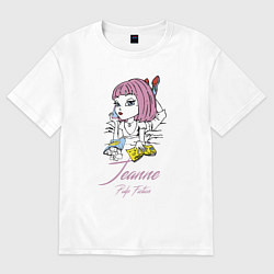 Футболка оверсайз женская Jeanne - pulp fiction, цвет: белый