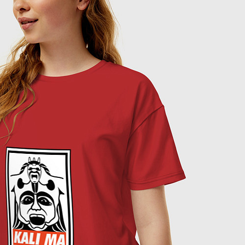 Женская футболка оверсайз Kali Ma / Красный – фото 3