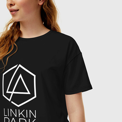 Женская футболка оверсайз Linkin Park In the End / Черный – фото 3