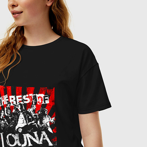 Женская футболка оверсайз The best of Louna / Черный – фото 3
