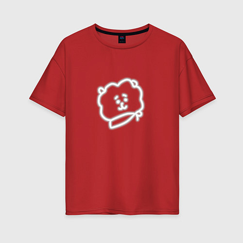 Женская футболка оверсайз Эрджей БТ21 / Красный – фото 1