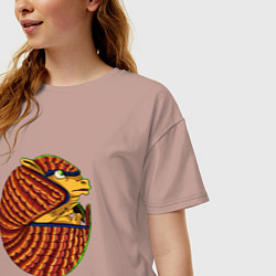 Футболка оверсайз женская Dasypodidae, цвет: пыльно-розовый — фото 2