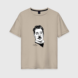 Футболка оверсайз женская Джакомо Пуччини, цвет: миндальный