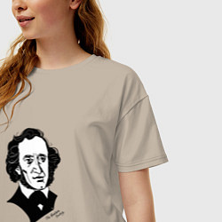 Футболка оверсайз женская Феликс Мендельсон, цвет: миндальный — фото 2